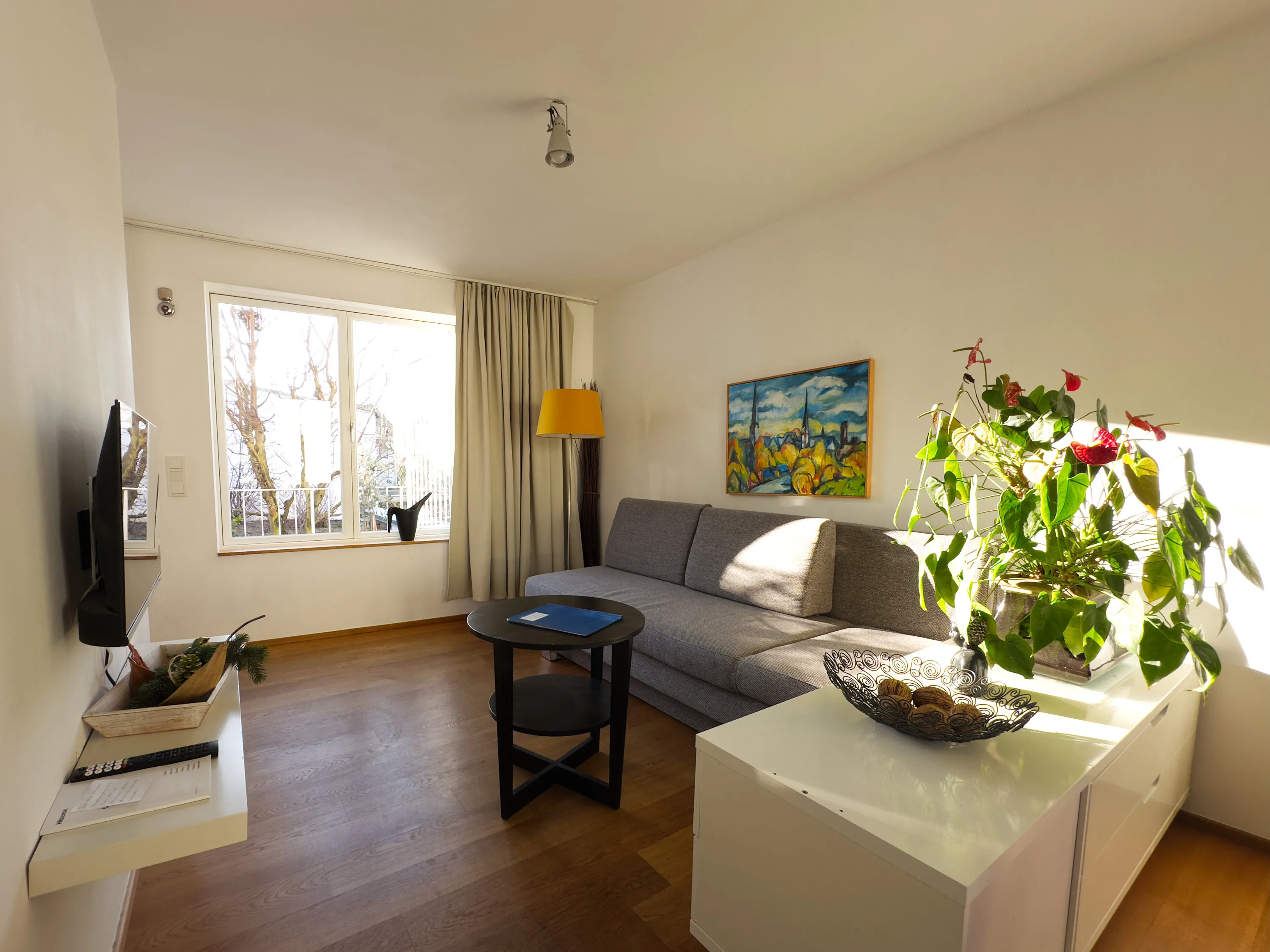 Wohnzimmer mit Schlafsofa